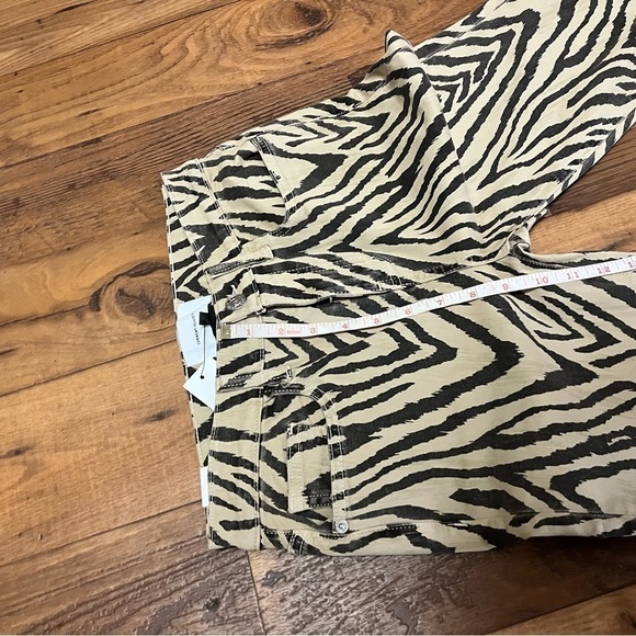 Current Elliott High Waist Ankle Skinny Jeans Khaki Zebra Size 25 N - Picture 7 of 7